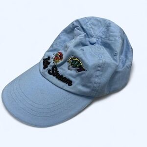 Vintage Field & Stream Light Blue Fly Fishing Dad Hat - Embroidered Lures